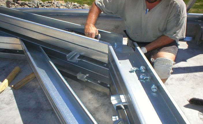 Steel building assembly detail